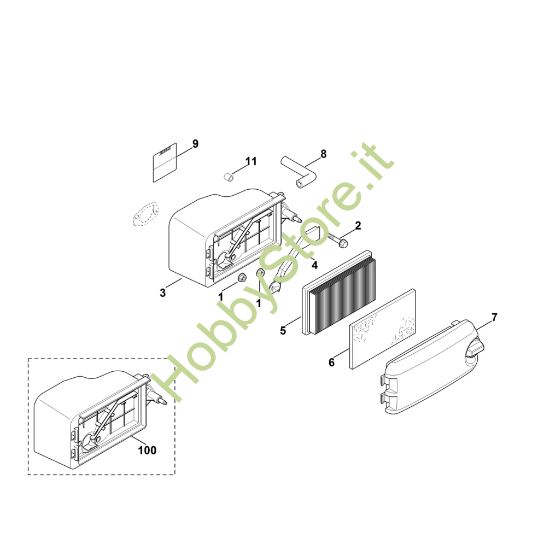 Picture of B - Filtro aria XT-675 (XT675-2046)